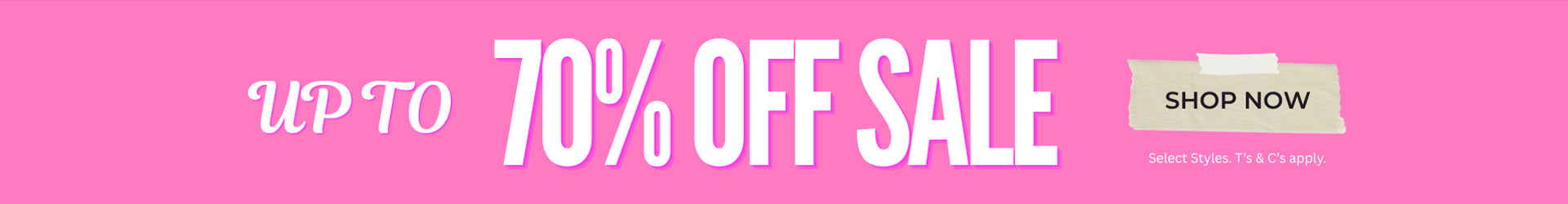Back-to-school sale - up to 70% off select styles