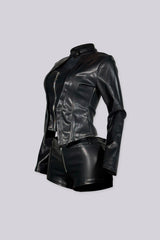 Valkyrie Faux Leather Jacket &amp; Shorts SET