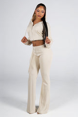 Soft brushed fleece sweat pants with front seam detailing