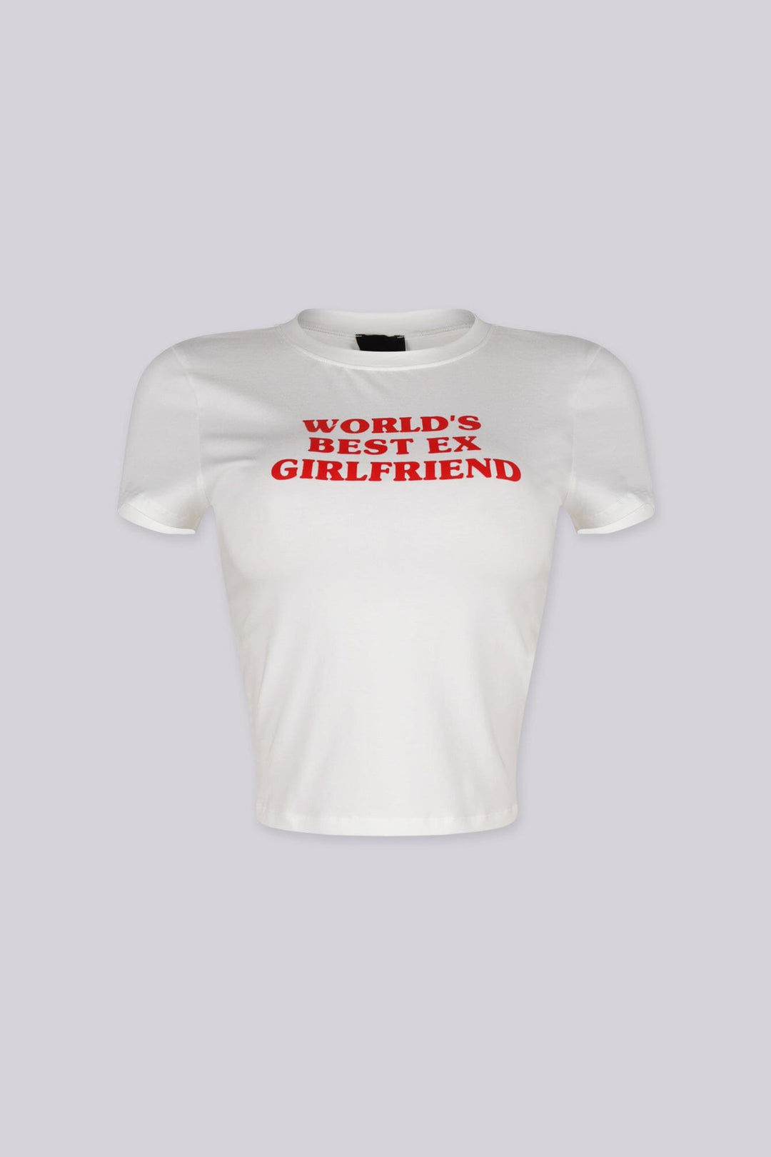 Soft cotton crop tee featuring "WORLD&