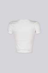 Soft cotton crop tee featuring "WORLD&
