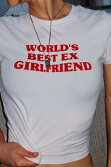 Soft cotton crop tee featuring "WORLD&
