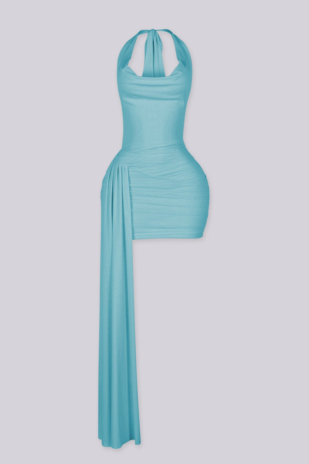 Yvon Draped Halter Mini Dress