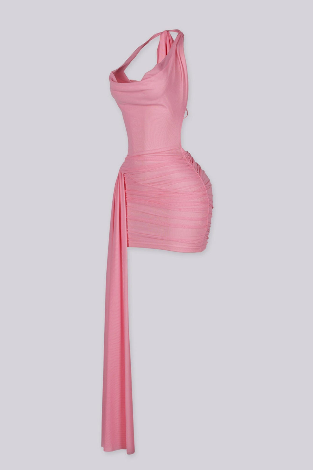 Yvon Draped Halter Mini Dress