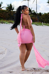 Yvon Draped Halter Mini Dress