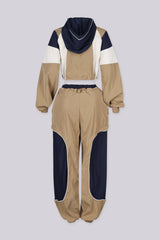 Zuleika Paneled Zip Jacket &amp; Jogger Pants SET