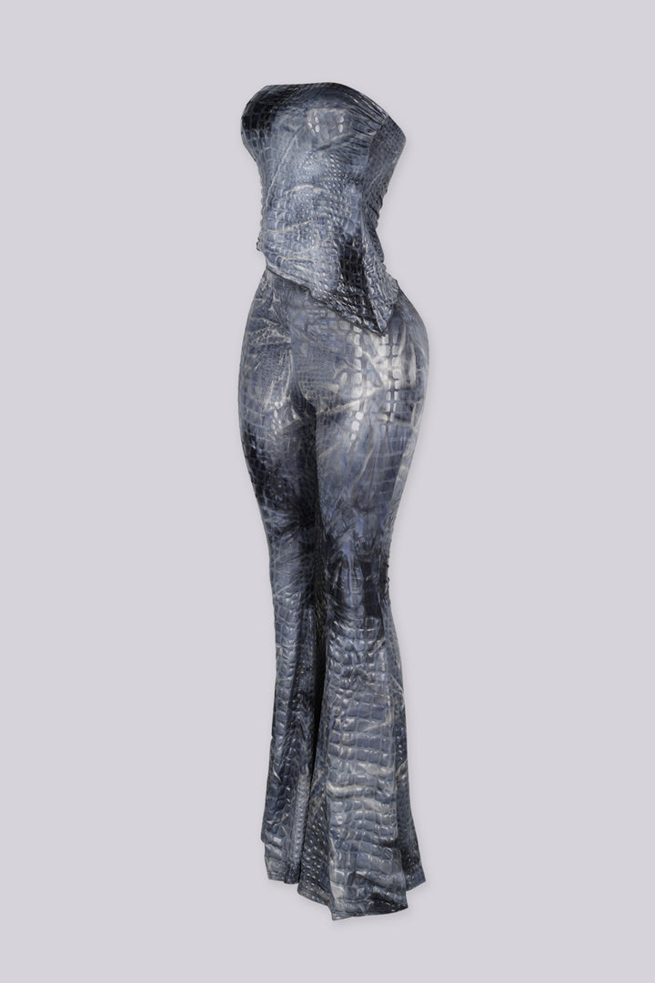 Deesha Croc Tube Top &amp; Pants SET