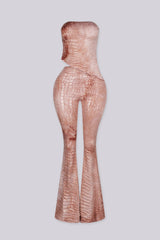 Deesha Croc Tube Top &amp; Pants SET