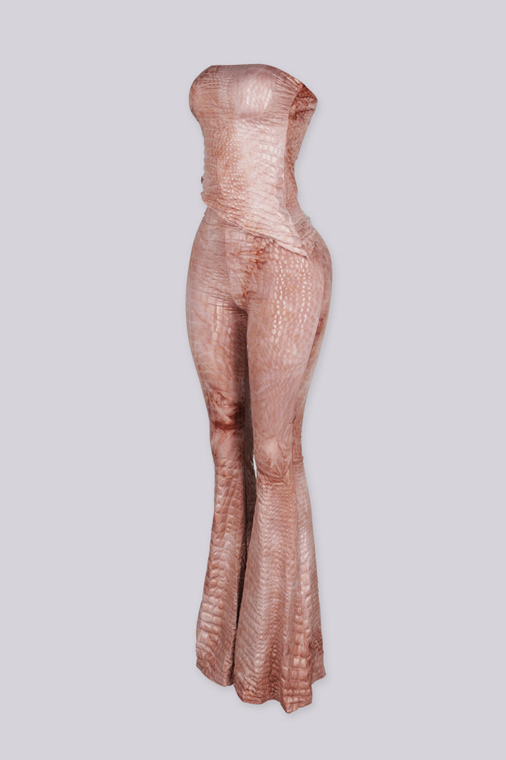 Deesha Croc Tube Top &amp; Pants SET
