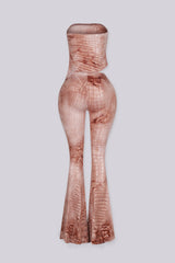 Deesha Croc Tube Top &amp; Pants SET