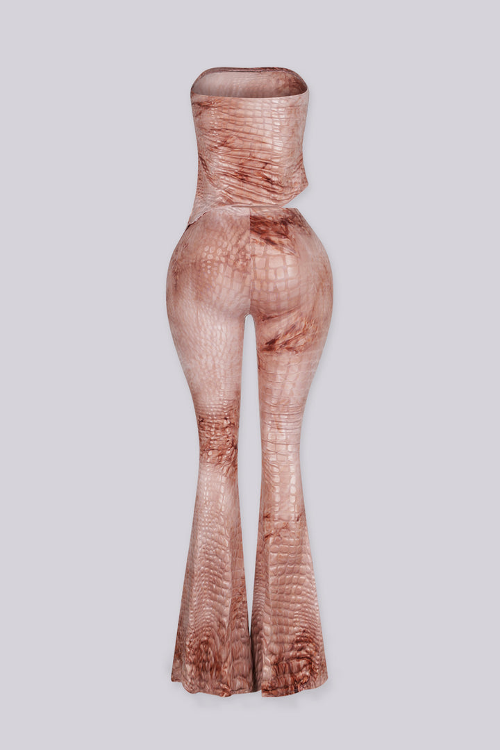 Deesha Croc Tube Top &amp; Pants SET