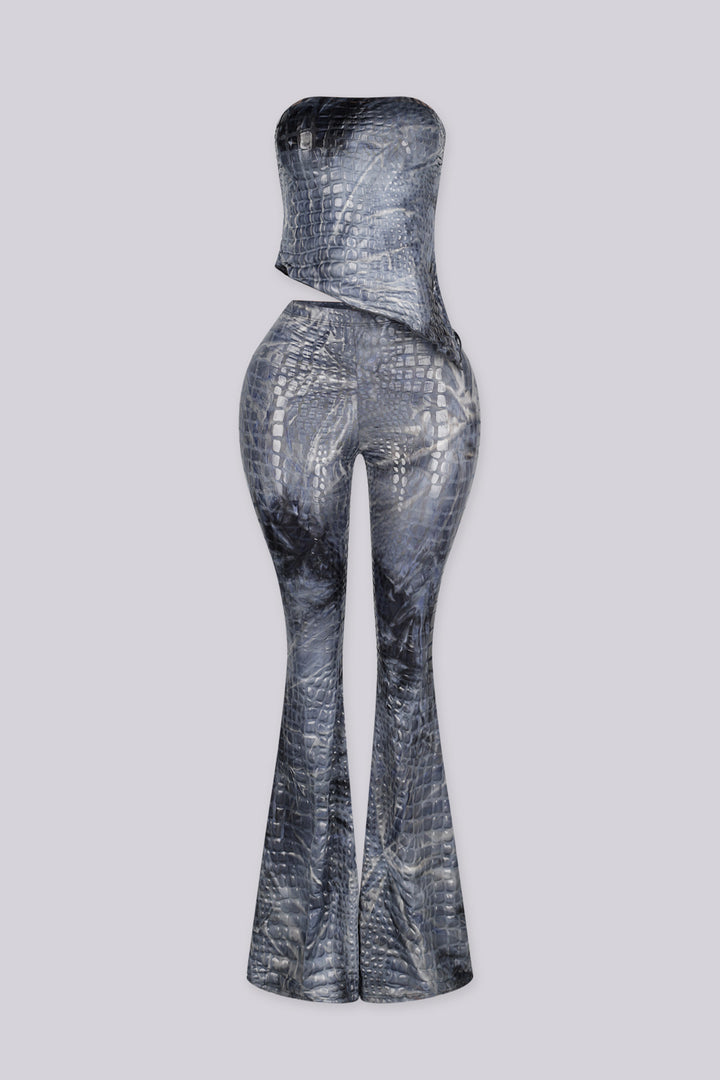 Deesha Croc Tube Top &amp; Pants SET