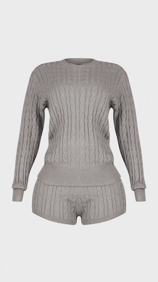 Warm Whisper Sweater Top &amp; Shorts SET