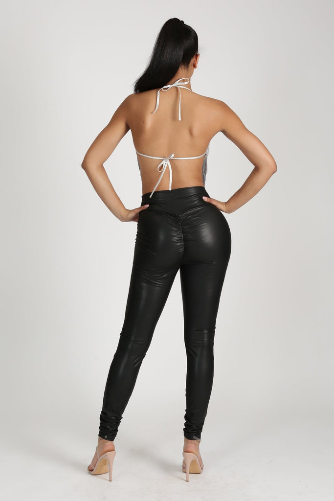 Shine All Day Faux Leather Leggings - Black - KNOWSTYLE - EDGE - EDGEONLINESTORE