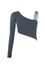 Later Asymmetrical Crop Top Crop Top EDGE 