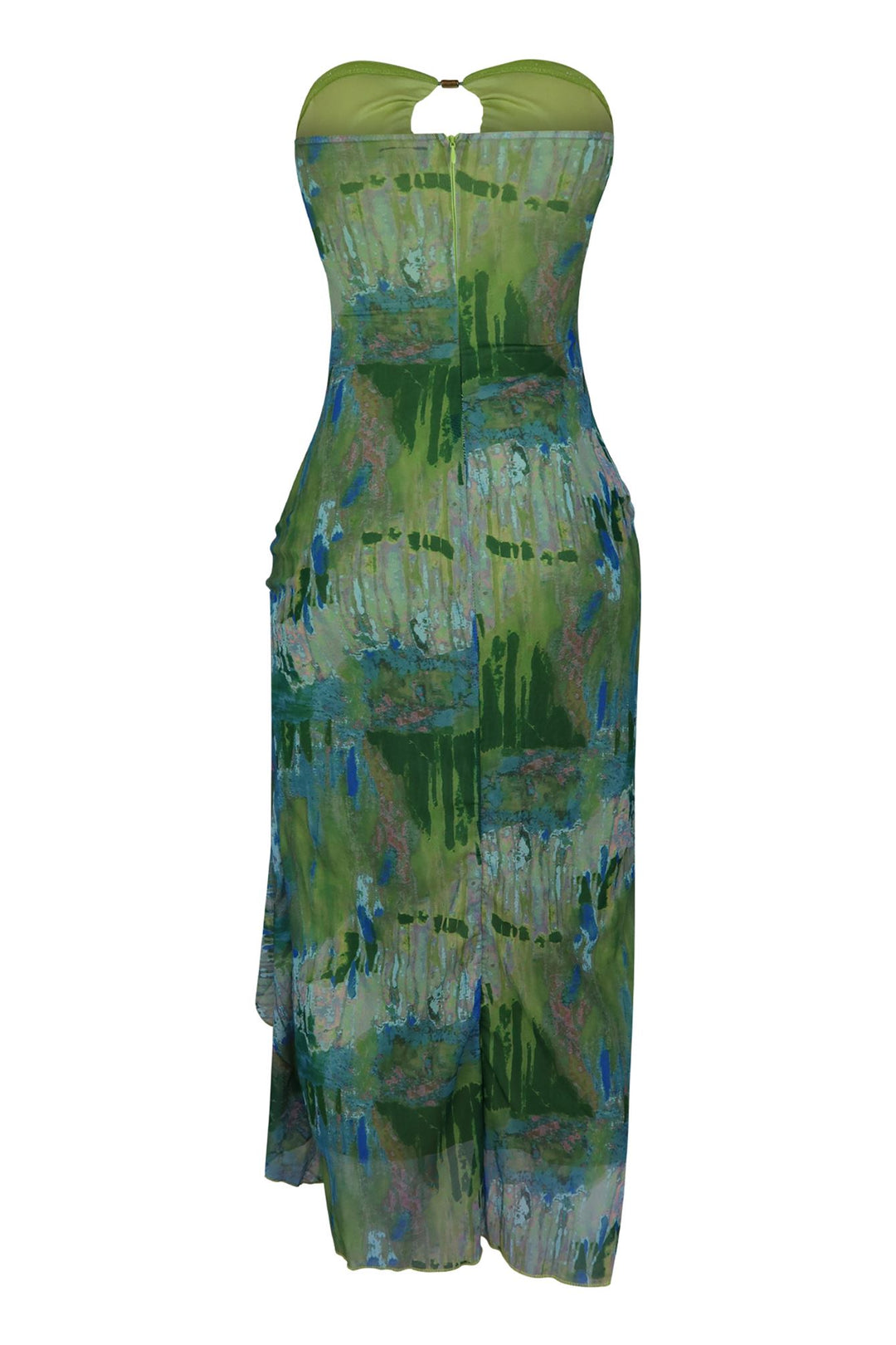 Enchanted Mesh Tube Ruffle Midi Dress Dresses EDGE 