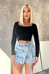 Soft Smooth Long Sleeve Crop Top Crop Top EDGE 