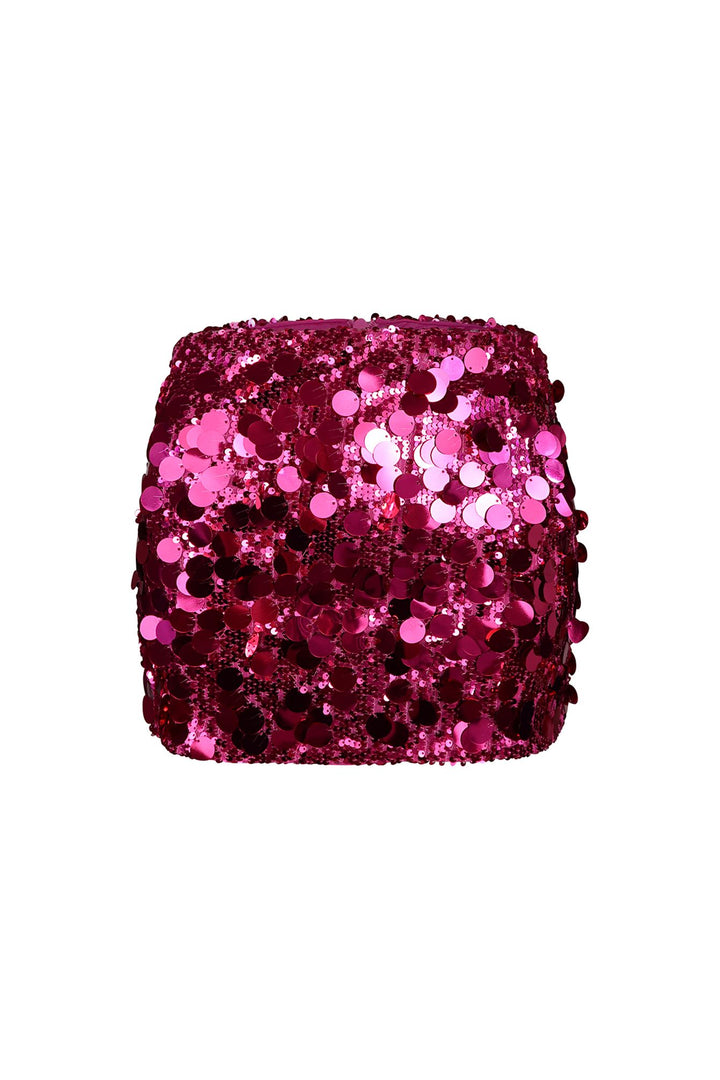 Showoff Sequin Mini Skirt SKIRT EDGE Small Magenta 