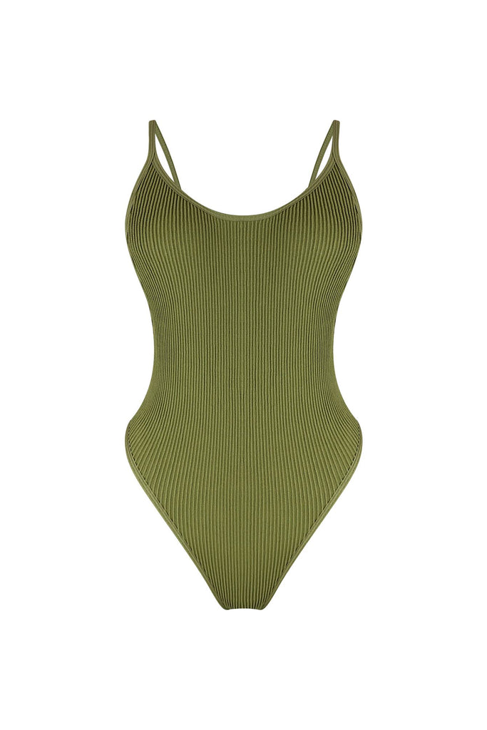 Harper Backless Scoop Bodysuit Bodysuit EDGE Small/Medium Olive 