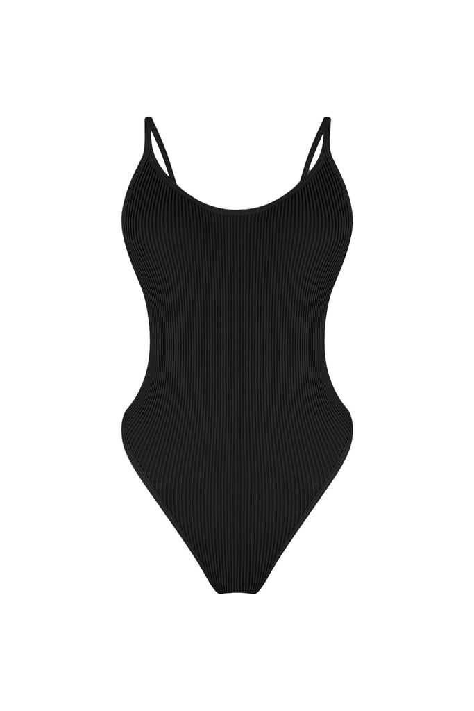 Harper Backless Scoop Bodysuit Bodysuit EDGE Small/Medium Black 