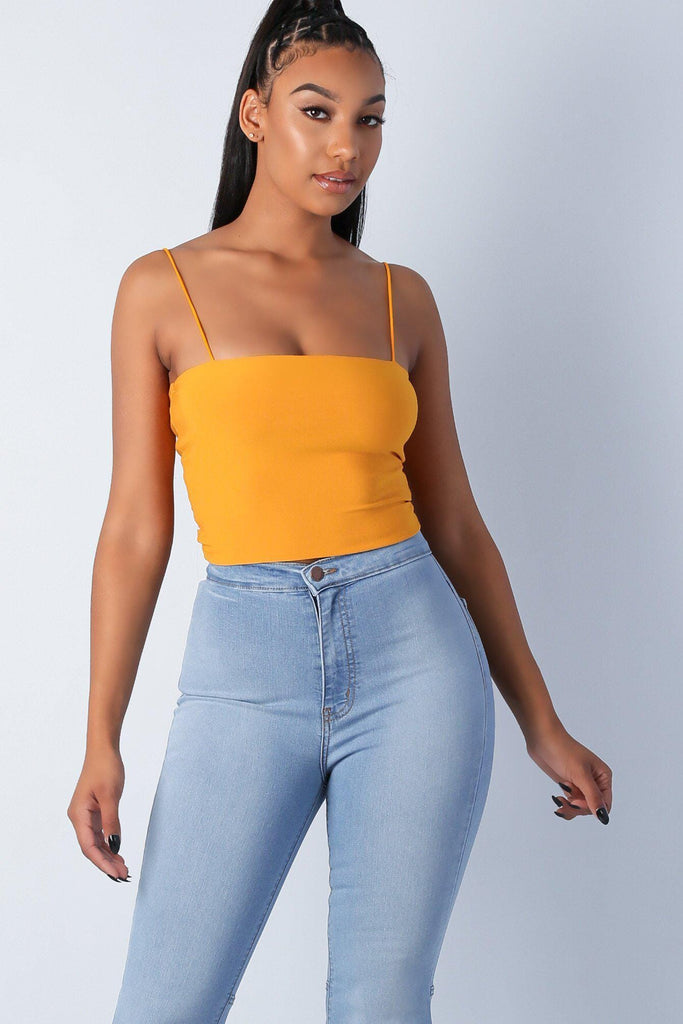 Touch by Touch Cami Tube Crop Top - Mustard - KNOWSTYLE - EDGE - EDGEONLINESTORE