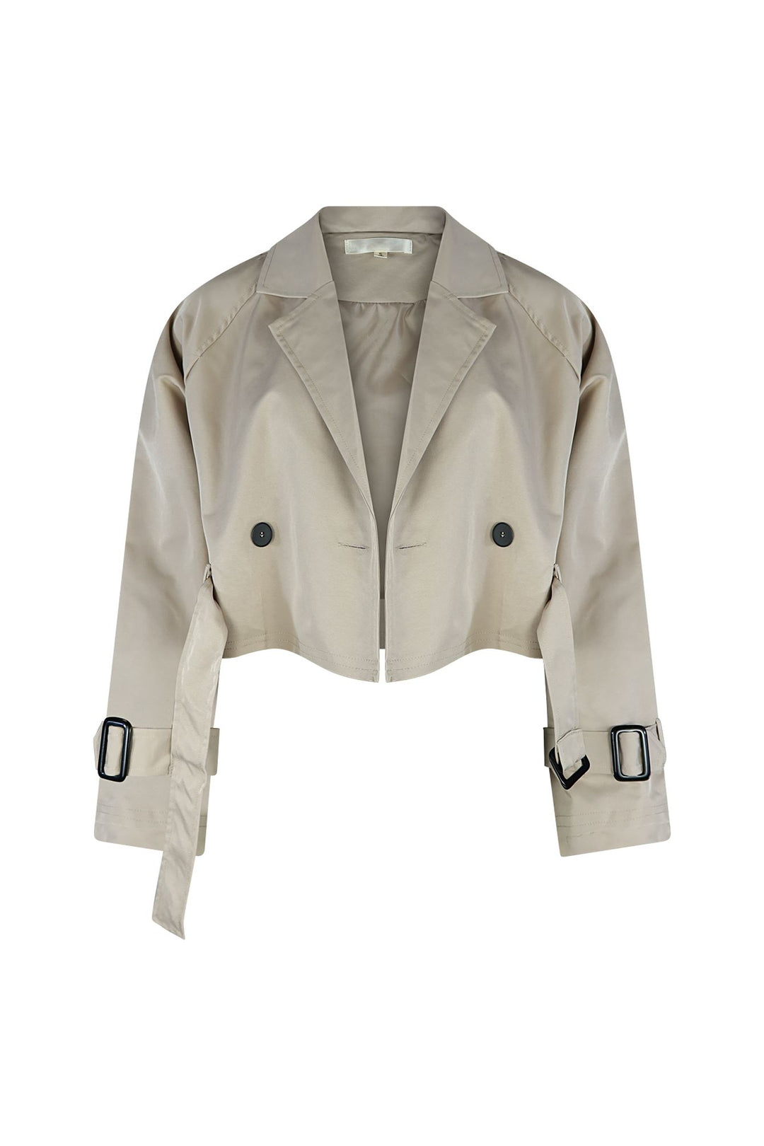 Waiting For You Short Trench Coat Outerwear EDGE Small Taupe 