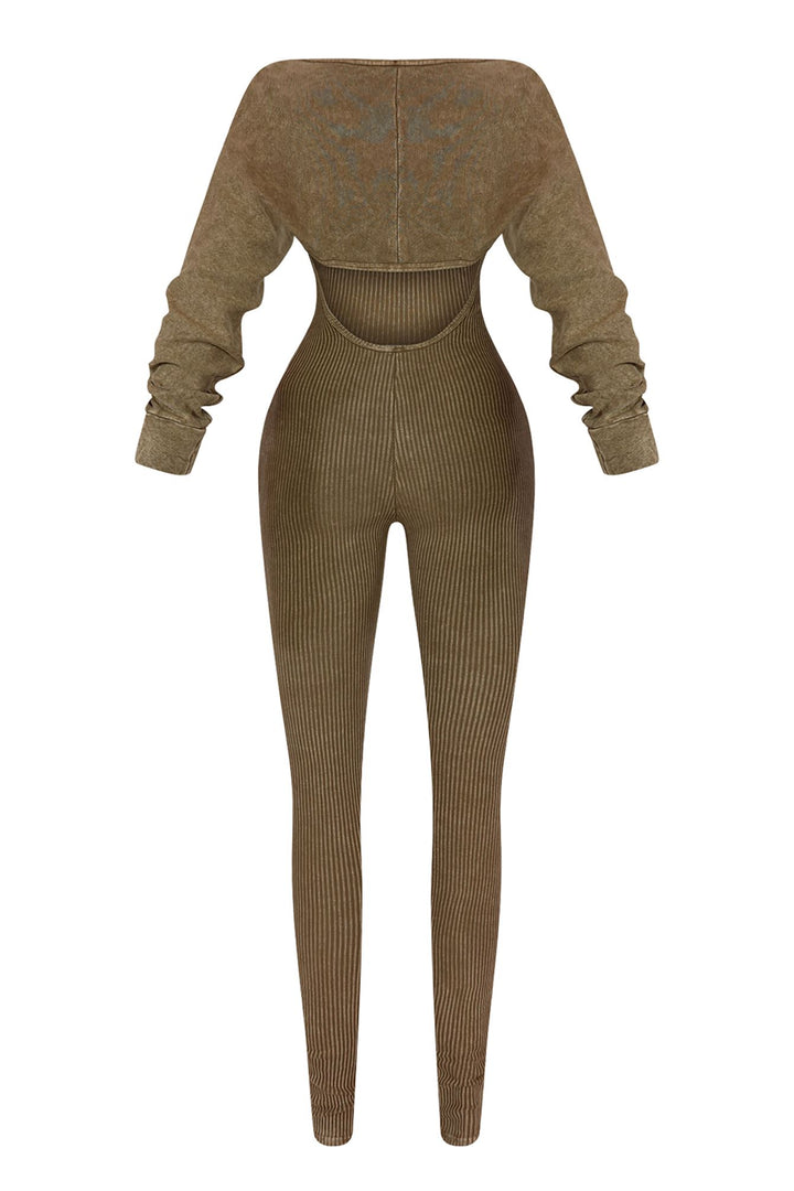 Cindy Mineral Washed Jumpsuit &amp; Bolero SET Rompers + Jumpsuits EDGE 