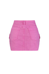 On The Run High Rise Denim Mini Skirt SKIRT EDGE 