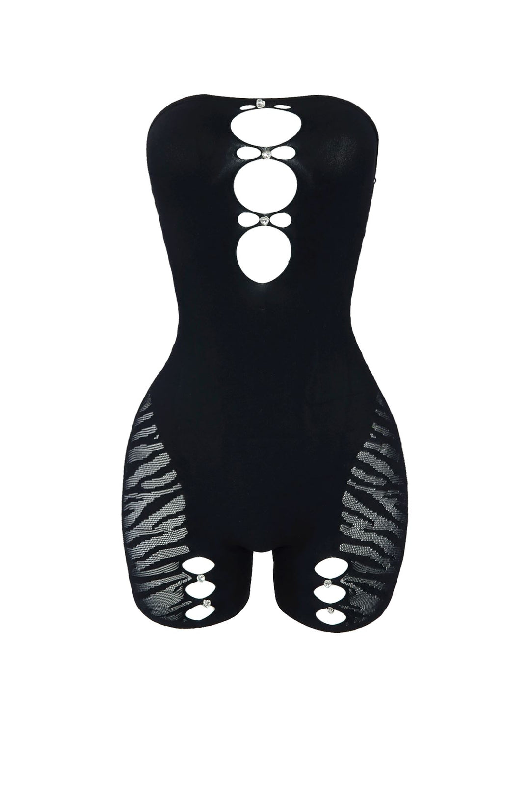 Celina Hollow Out Seamless Tube Romper Rompers + Jumpsuits EDGE One Black 