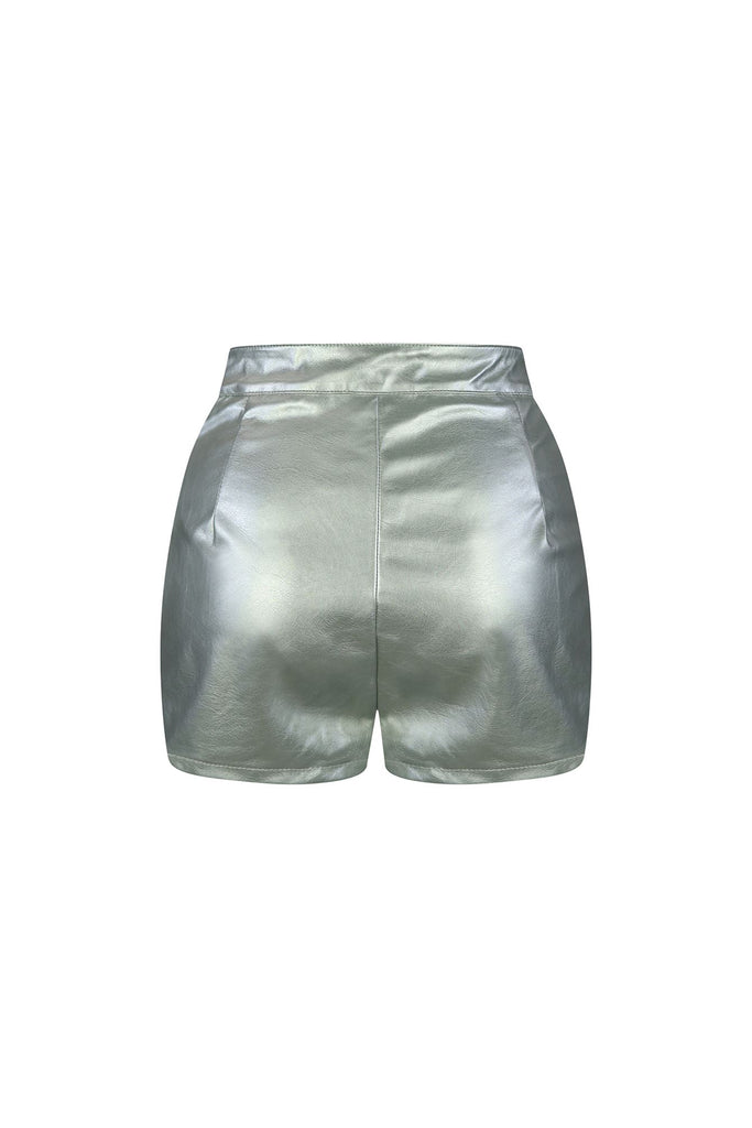 Galactic High Waist Silver Shorts bottom EDGE 