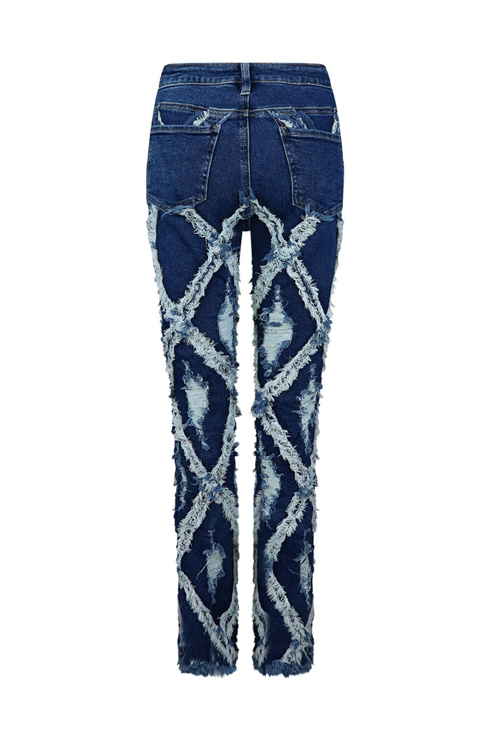 Emmy Frayed Denim Jeans jeans EDGE 