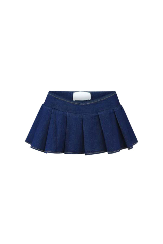 Lottie Low Rise Denim Mini Skirt SKIRT EDGE Small Dark Blue 