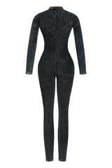 Fallon Mineral Washed Stitch Out Jumpsuit Rompers + Jumpsuits EDGE 