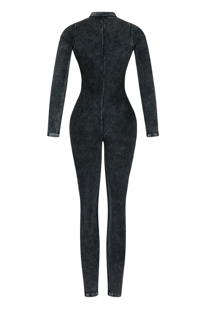 Fallon Mineral Washed Stitch Out Jumpsuit Rompers + Jumpsuits EDGE 