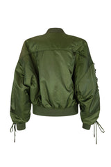 Kristy Oversized Nylon Bomber Jacket Outerwear EDGE 