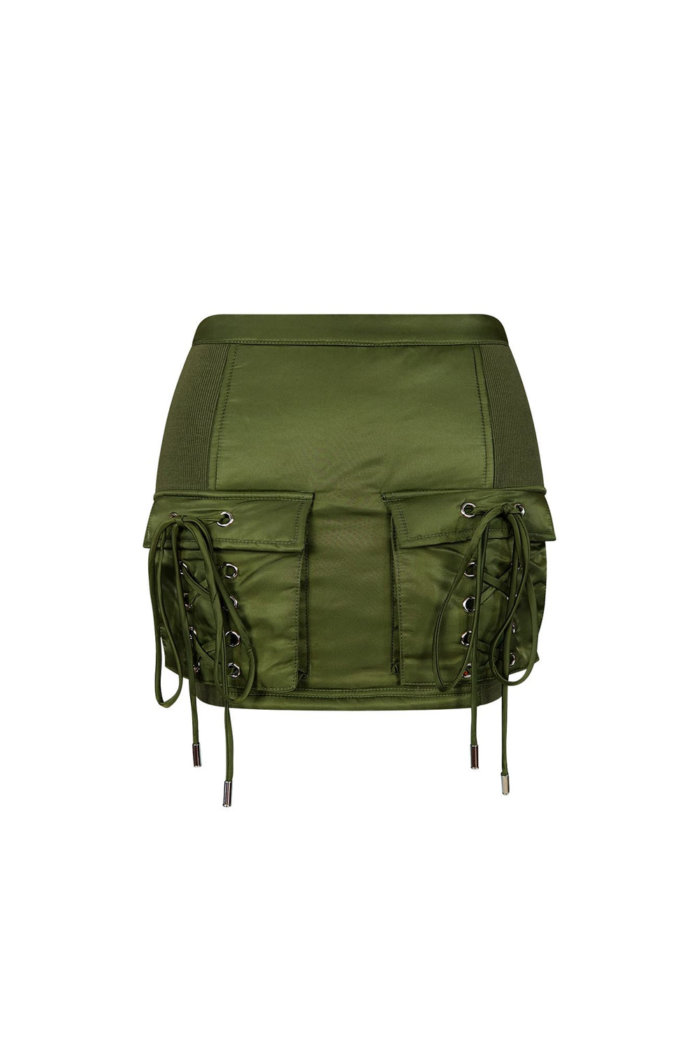 Kristy Nylon Bomber Skirt SKIRT EDGE Small Olive 