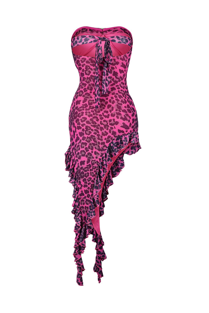 Feel So Good Leopard Print Ruffle Dress Dress EDGE 
