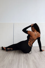 Play Hard Off Shoulder Knit Jumpsuit Rompers + Jumpsuits EDGE Small Black 