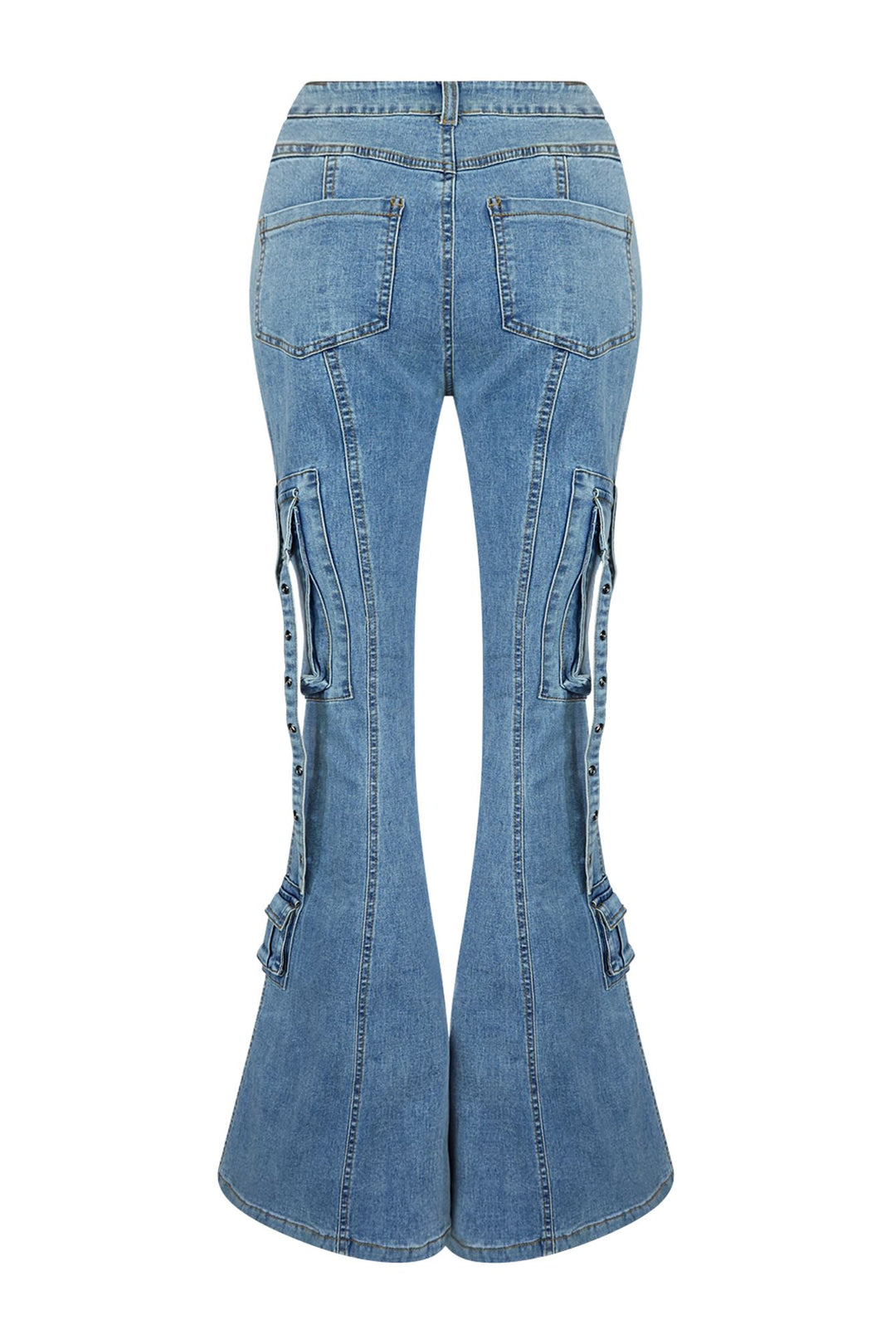 Attention Bell Bottom Pockets Detail Jeans jeans EDGE 