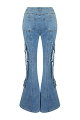 Attention Bell Bottom Pockets Detail Jeans jeans EDGE 