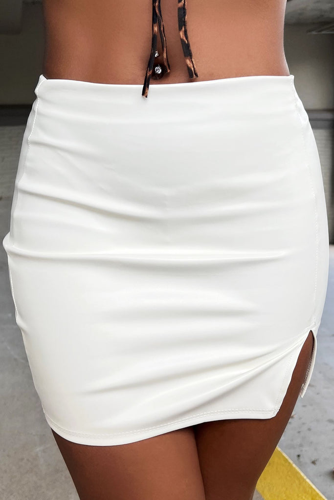 Undercover Faux Leather Mini Skirt Bottoms KNOWSTYLE 