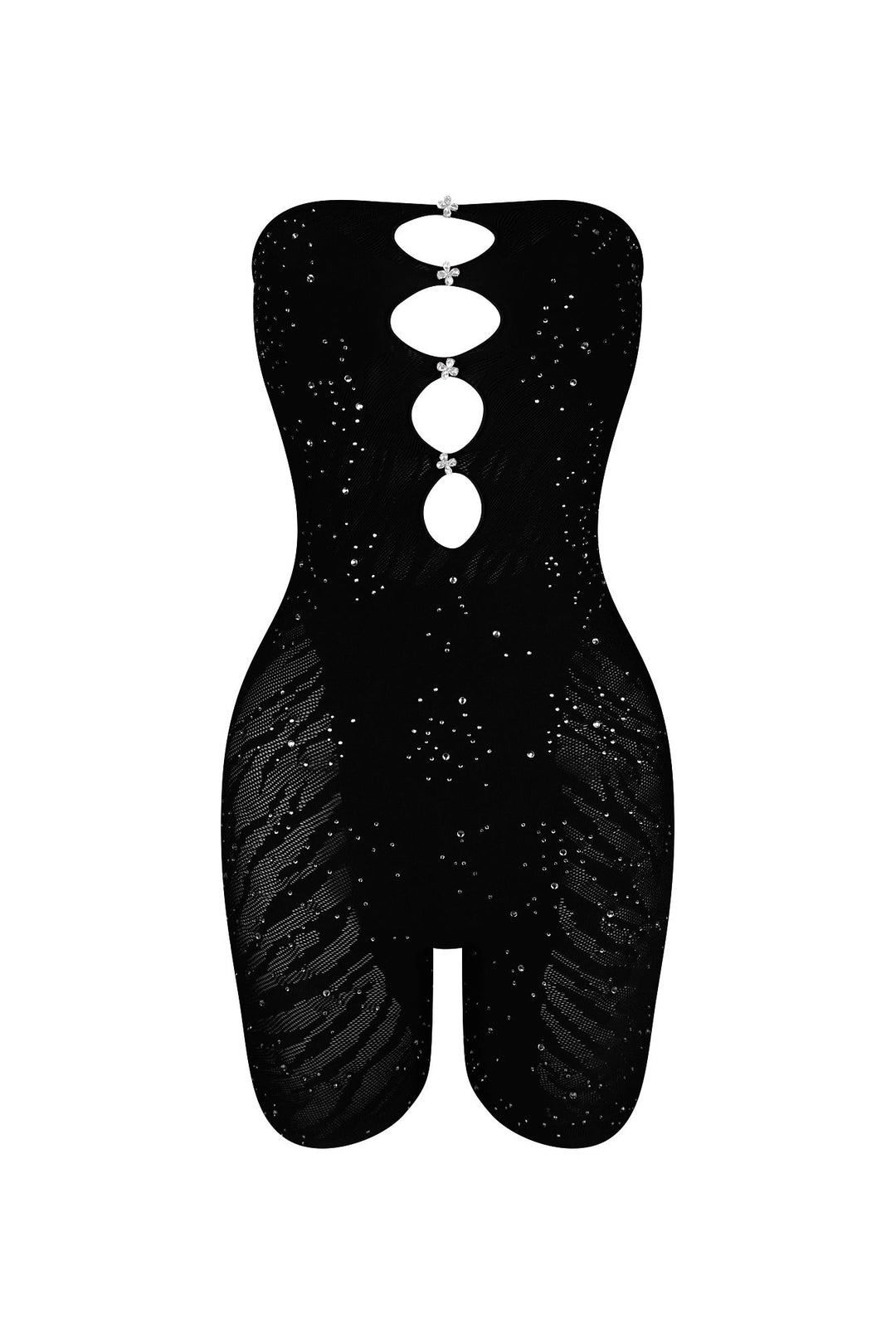 Iyla Hallow Out Tube Rhinestone Romper Rompers + Jumpsuits EDGE 