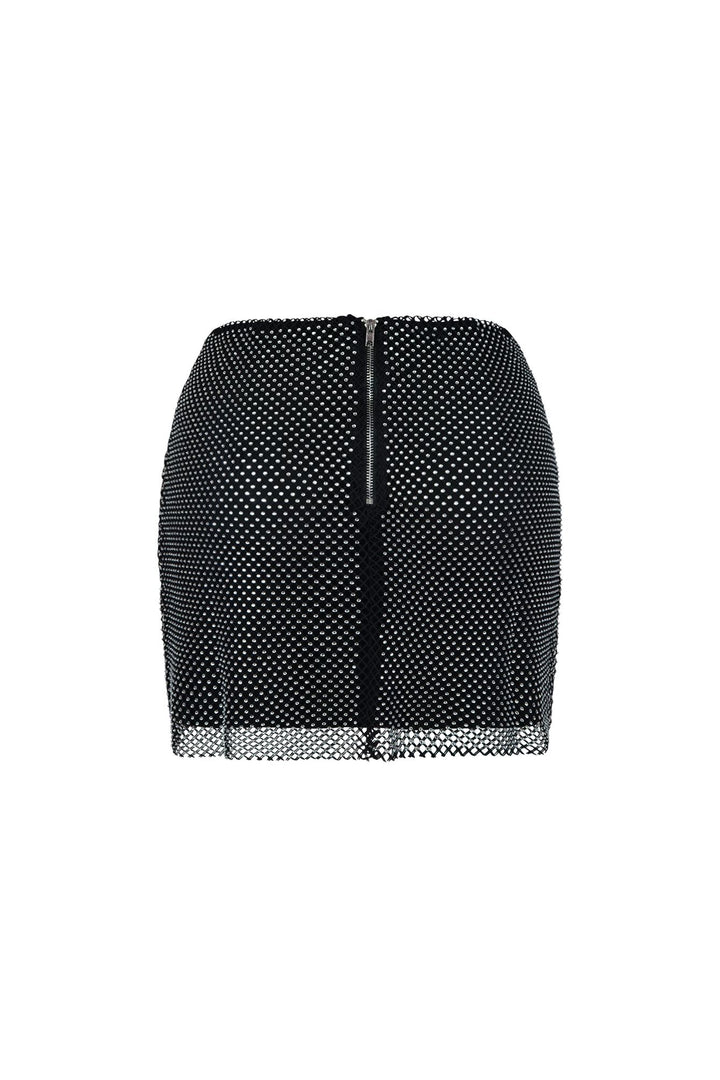 Well Known Rhinestone Fishnet Skirt SKIRT EDGE 