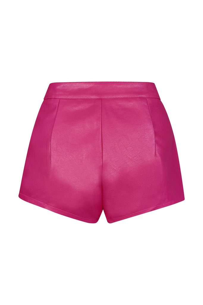 Stacey Patchwork PU Leather Shorts shorts EDGE 