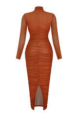 Deep Hearts Mesh Ruched Dress Dress EDGE 
