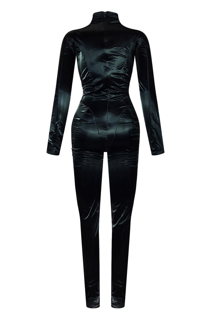 Out Of My Mind Shiny PU Jumpsuit Rompers + Jumpsuits EDGE 