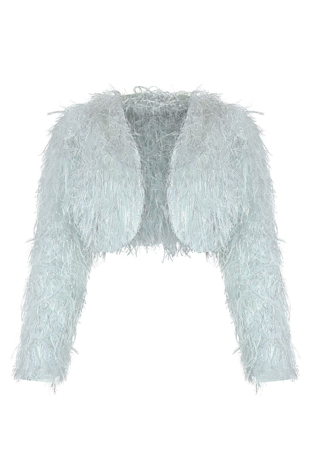 New Era Shaggy Metallic Jacket Outerwear EDGE Small White 