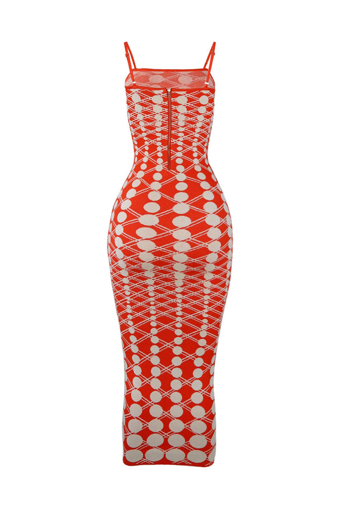 Evelyn Jaquard Print Knit Maxi Dress DRESS EDGE 