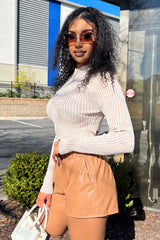 Icy Sweater Ribbed Crop Top Top EDGE 