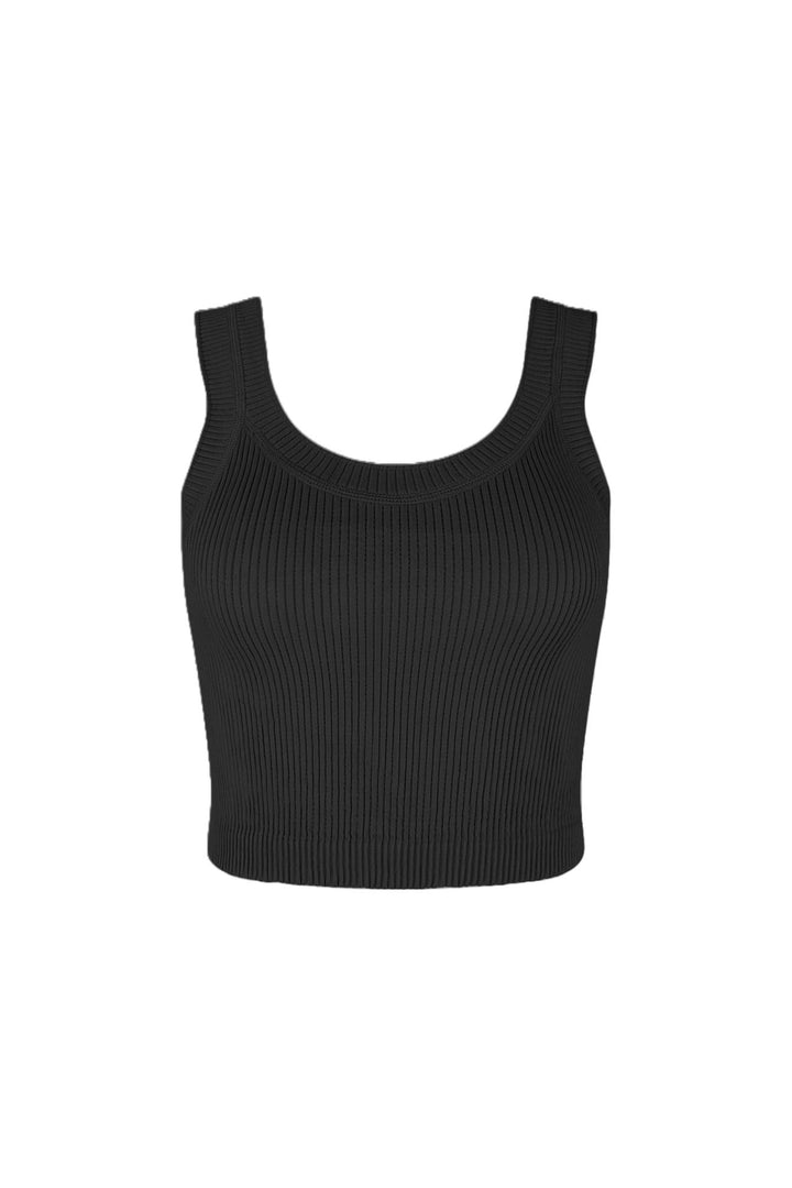 Sienna Ribbed Crop Top Crop Top EDGE Small/Medium Black 